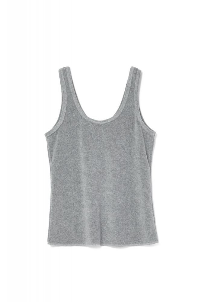 RIELLE riche - Basic Logo Pile Tops(Gray)