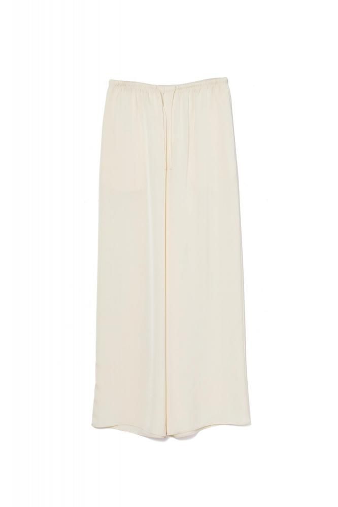 RIELLE riche - Satin Straight Pants(Ivory)