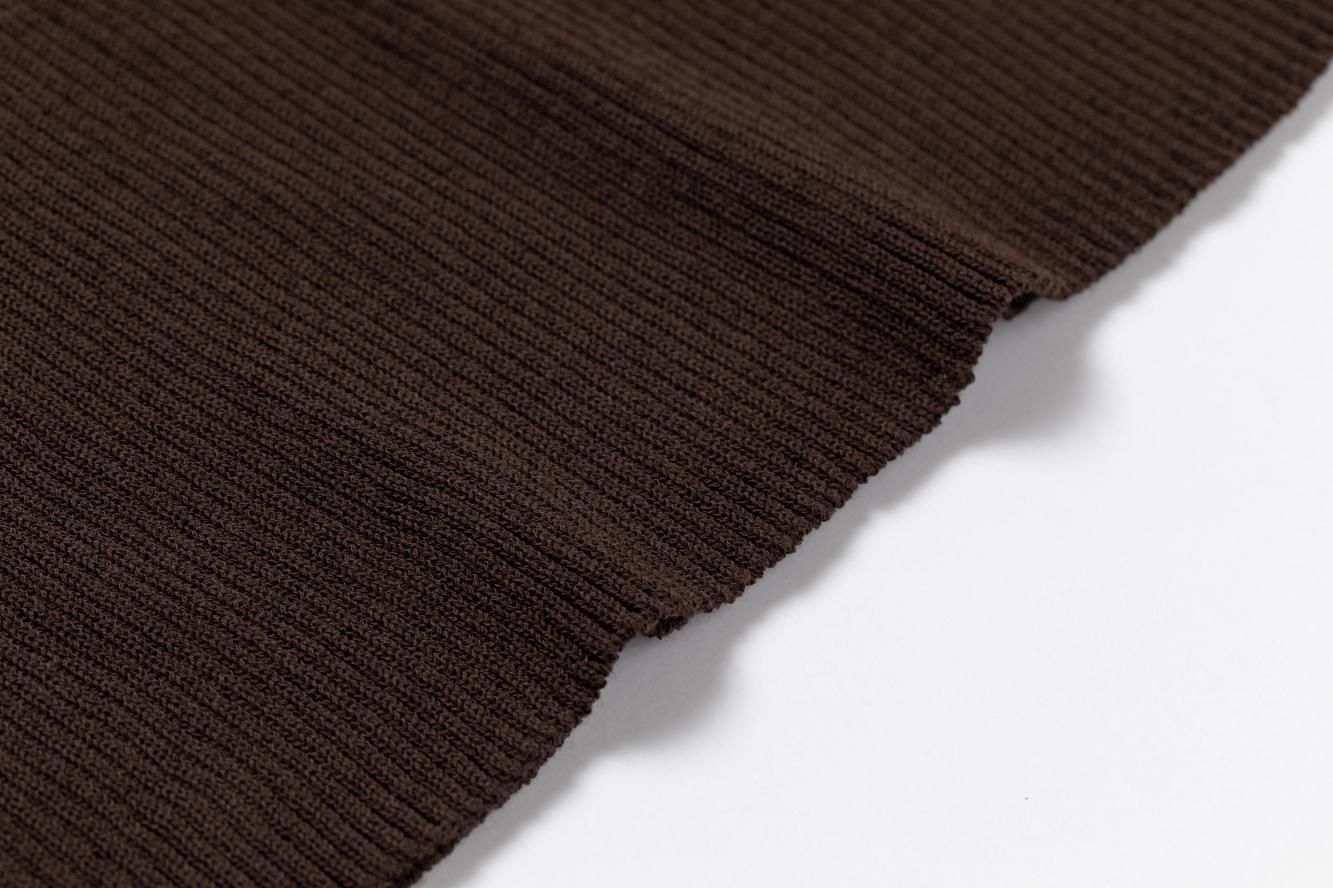 【定価3.4万】WALES BONNER リブ ニット タンクトップ S レースニットタンクトップ（ブラウン）