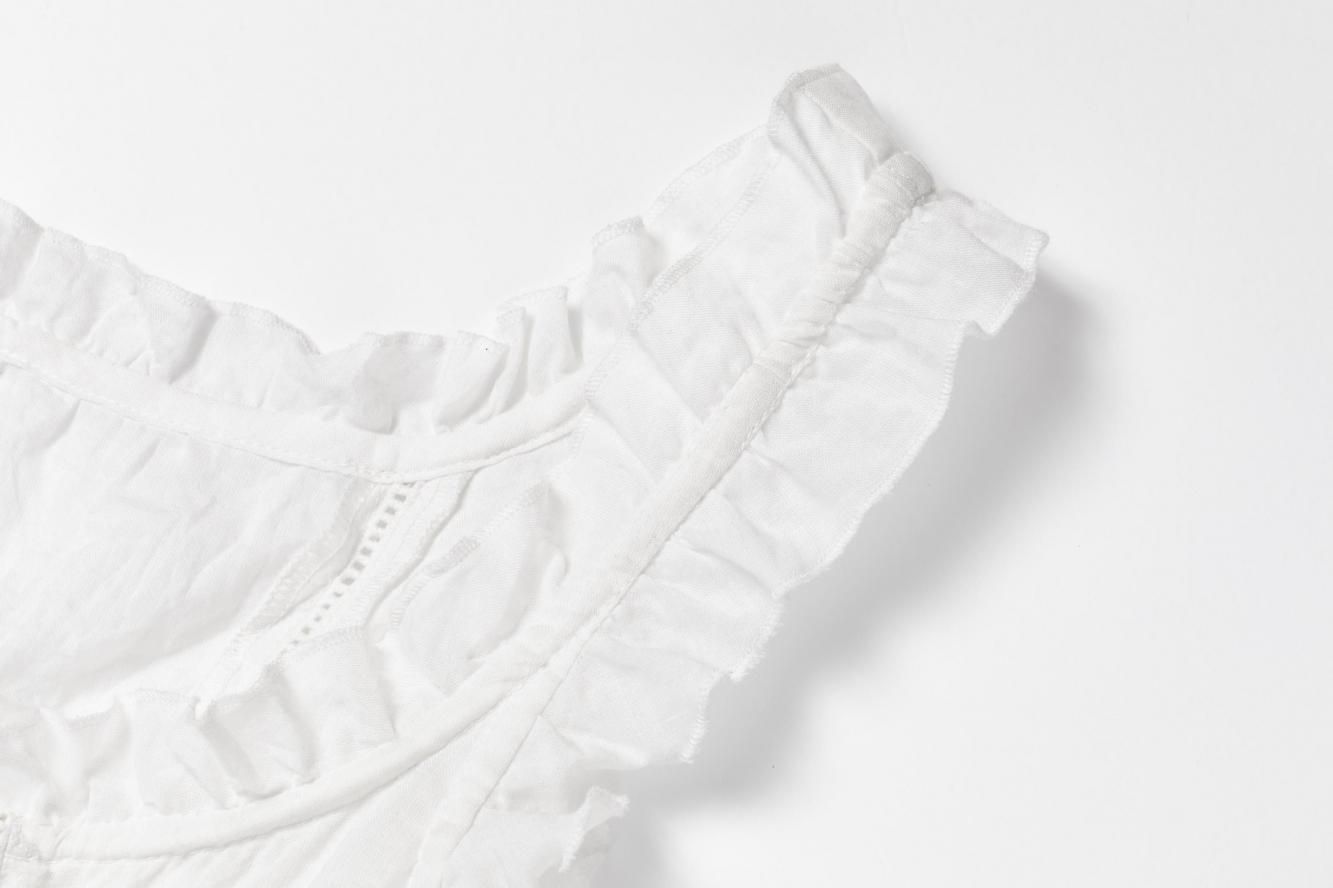 Frill Tops(White) - RIELLE RICHE