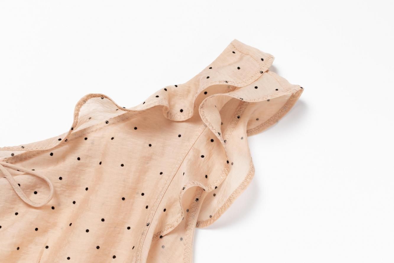 WILLFULLY シースルードット ベージュ ワンピース WILLFULLY シースルードット ベージュ ワンピース