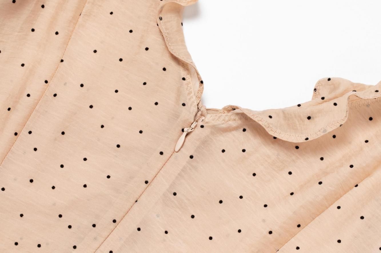 シアードットワンピース（ベージュ）