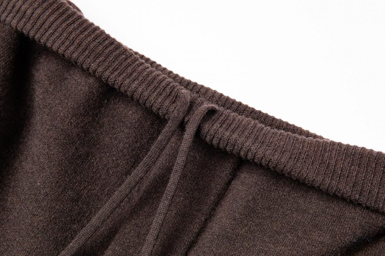 ニットスウェットパンツ（ブラウン）