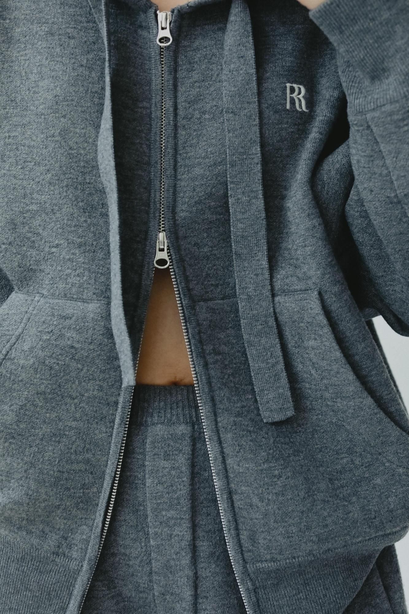 ニットフーディ（グレー）