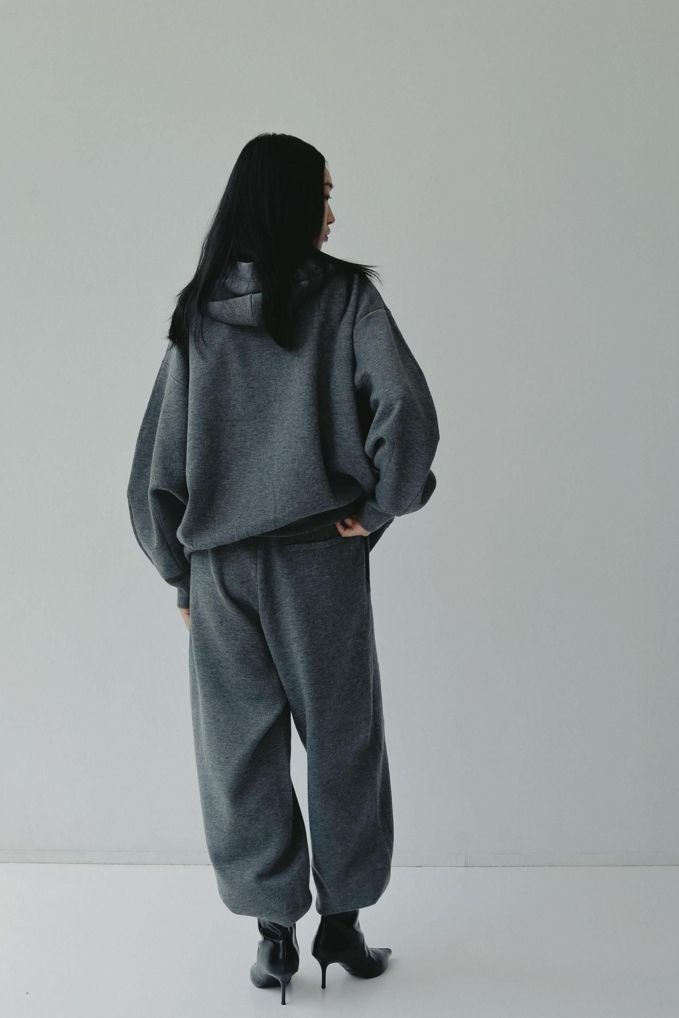 ニットフーディ（グレー）