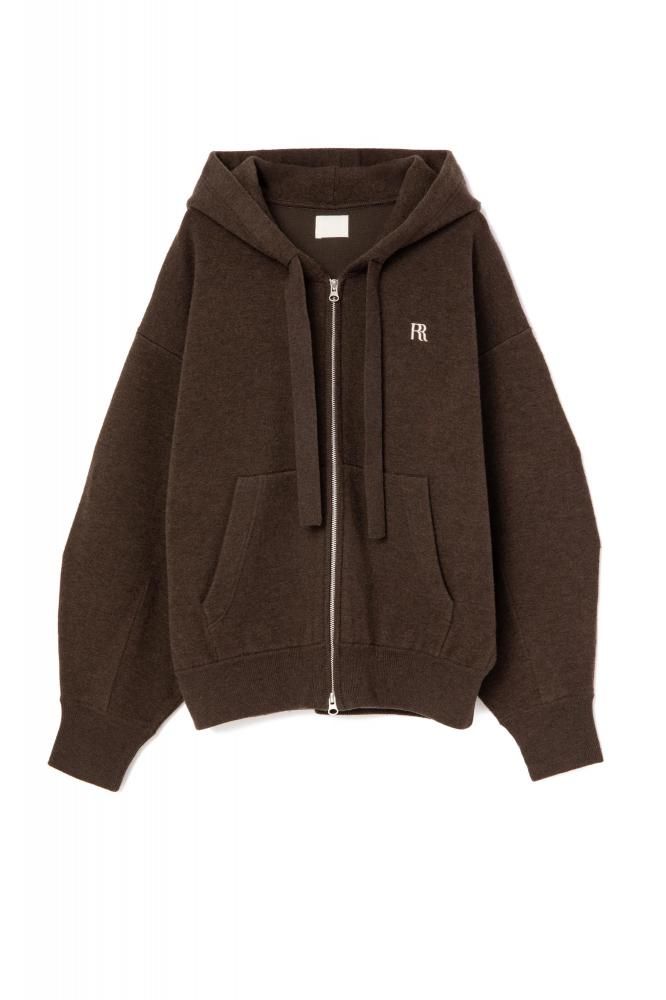 RIELLE riche - ͽKnit Hoodie(Brown)