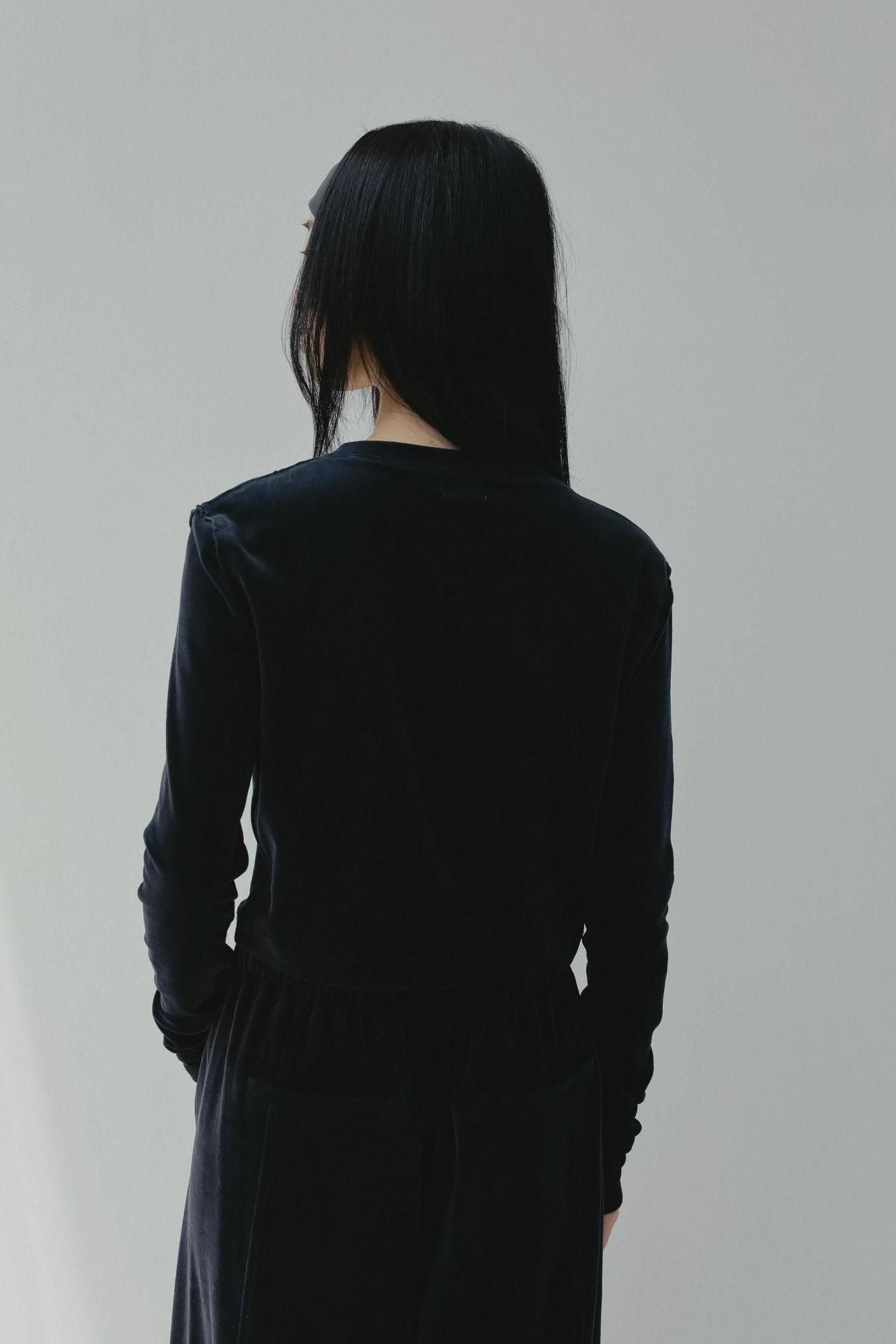 ベロアパンツ（ネイビー）