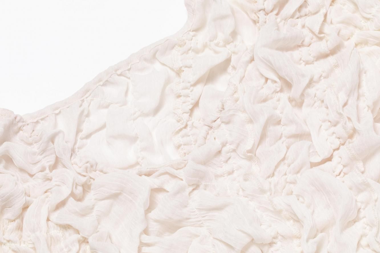 【新品】リエルリシェShirring Long Sleeve Tops シャーリングロングスリーブトップス（アイボリー）