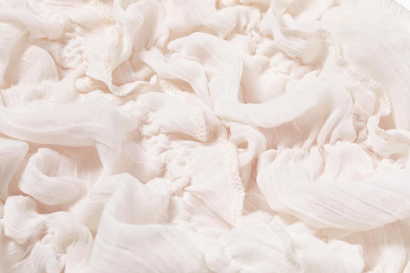 シャーリングロングスリーブトップス（アイボリー）