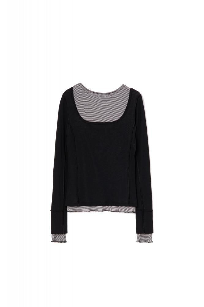 トップス RIELLE RICHE Frill Tops(Black) Frill Tops(Black) - RIELLE RICHE