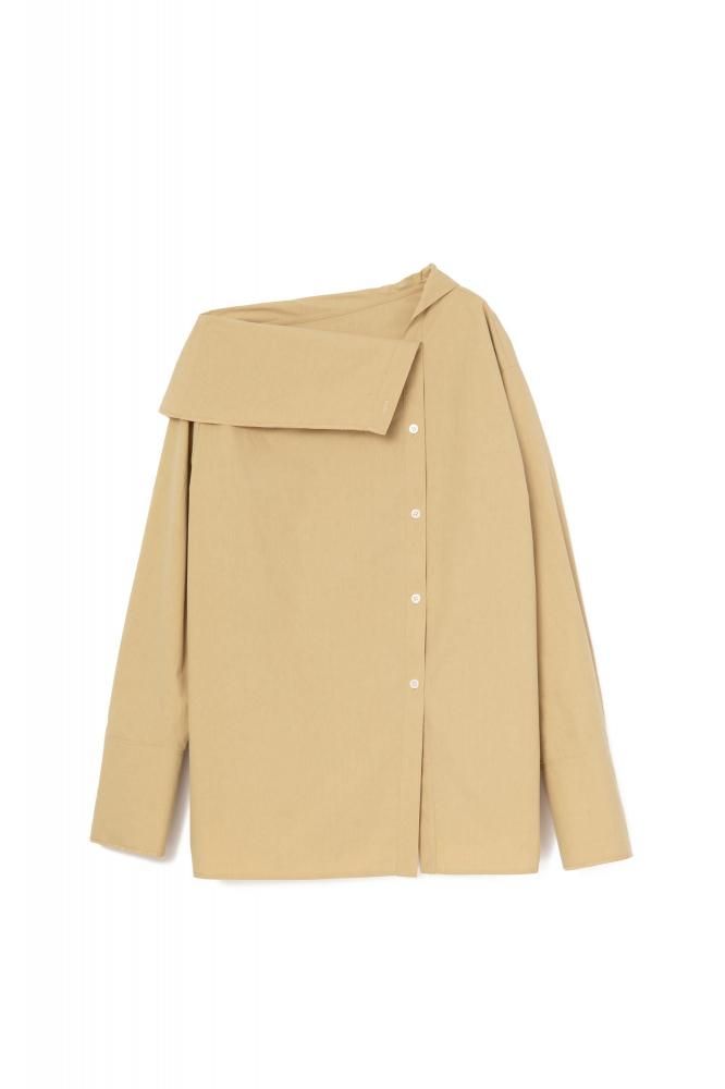 RIELLE riche - Asymmetry Blouse(Beige)