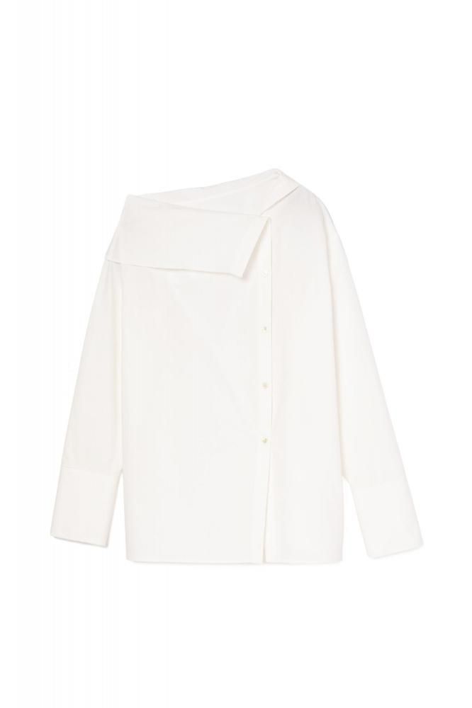 RIELLE riche - Asymmetry Blouse(White)
