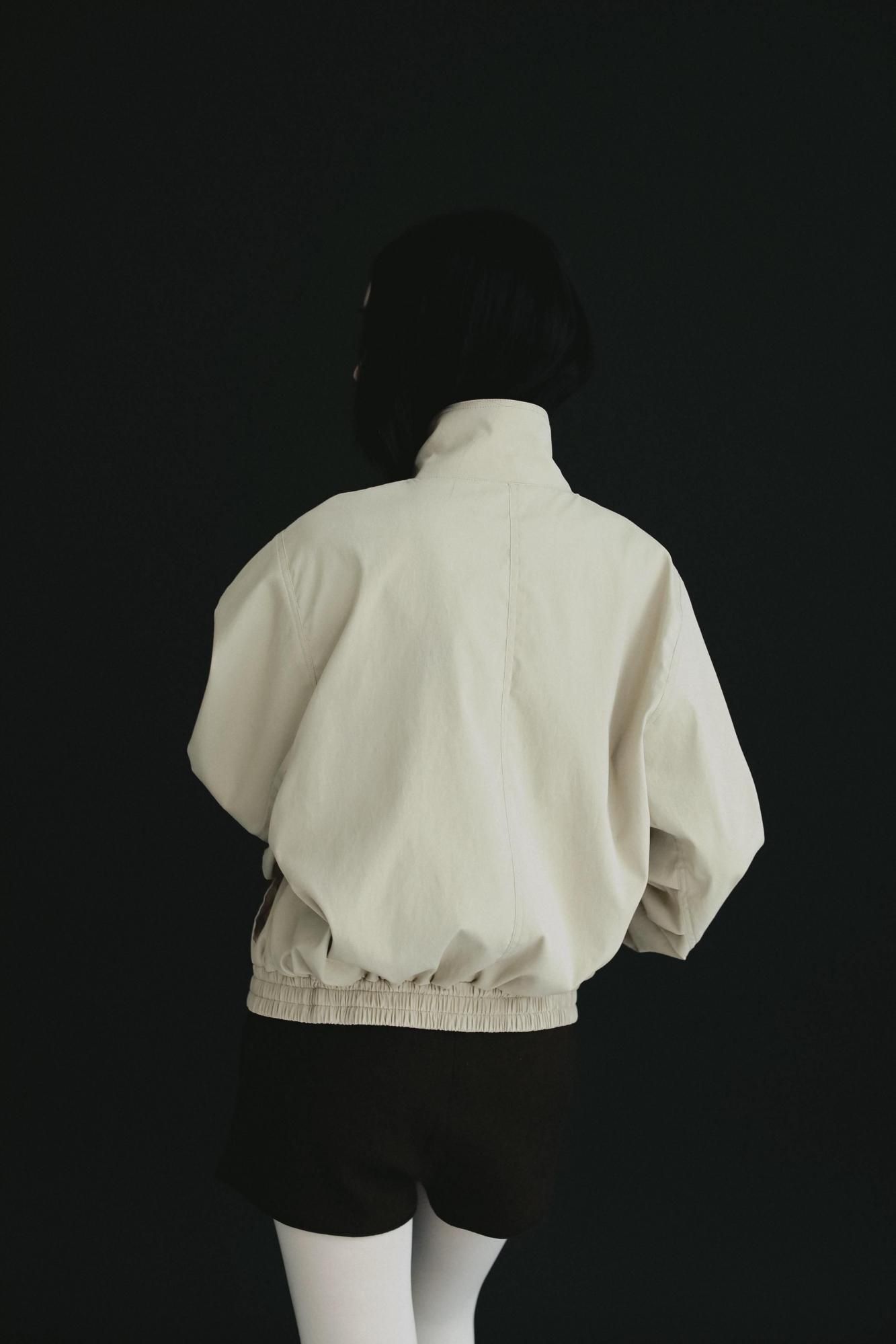 ラグランスリーブブルゾン（ベージュ）