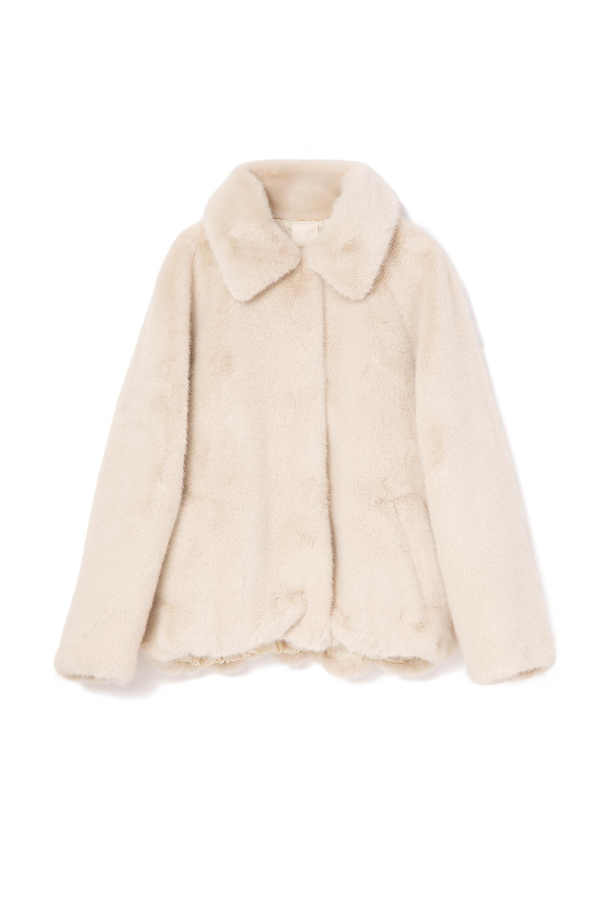 rielle riche Fur Coat(Ivory) ファーコートアイボリー ファーコート(アイボリー)