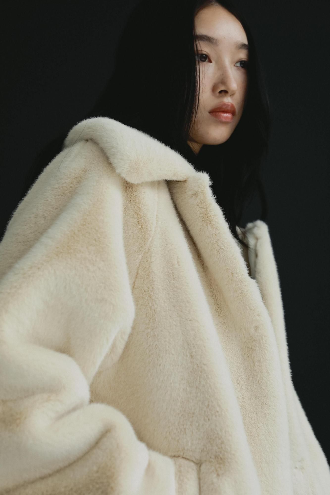 rielle riche Fur Coat(Ivory) ファーコートアイボリー ファーコート（アイボリー）