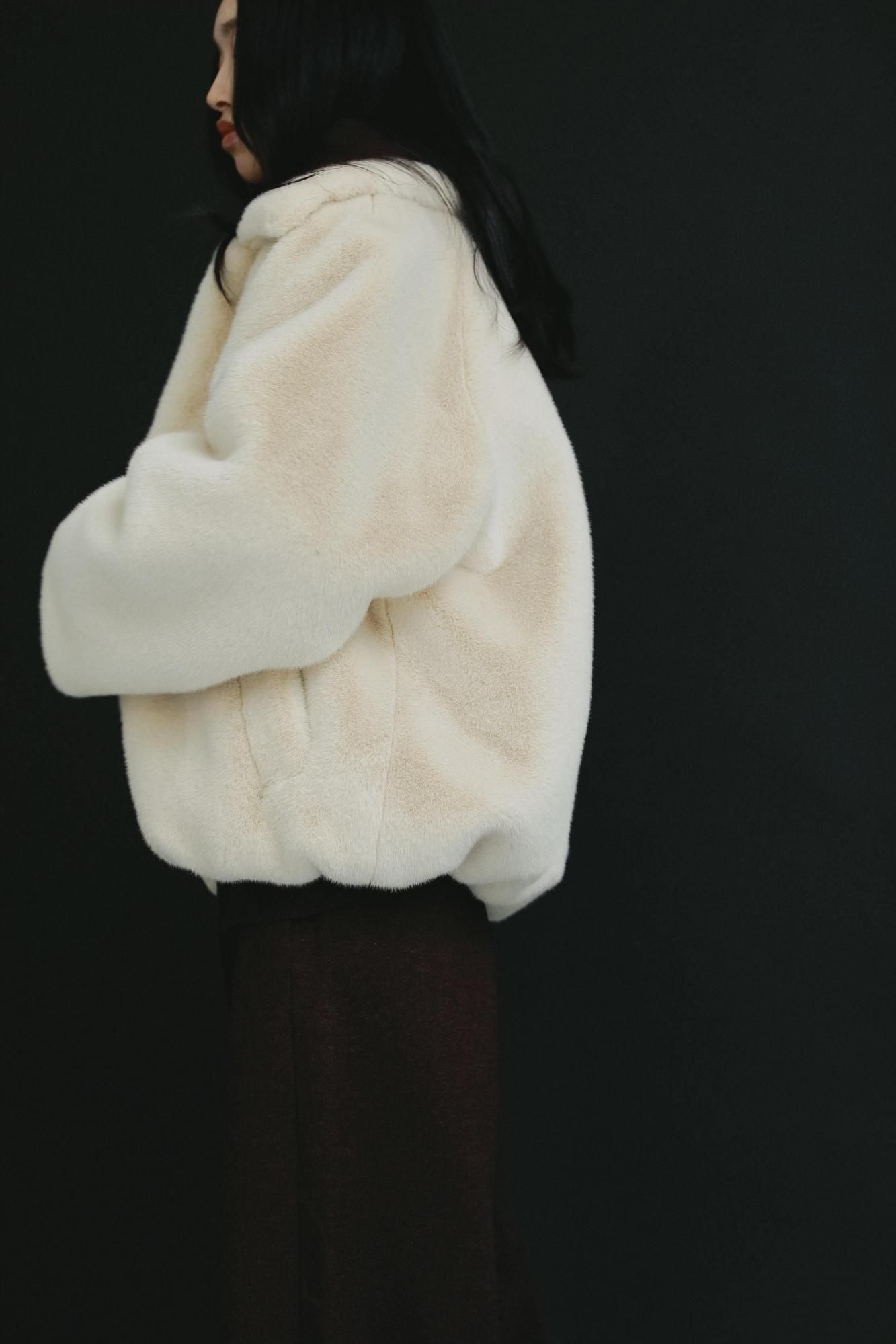 rielle riche Fur Coat(Ivory) ファーコートアイボリー ファーコート（アイボリー）