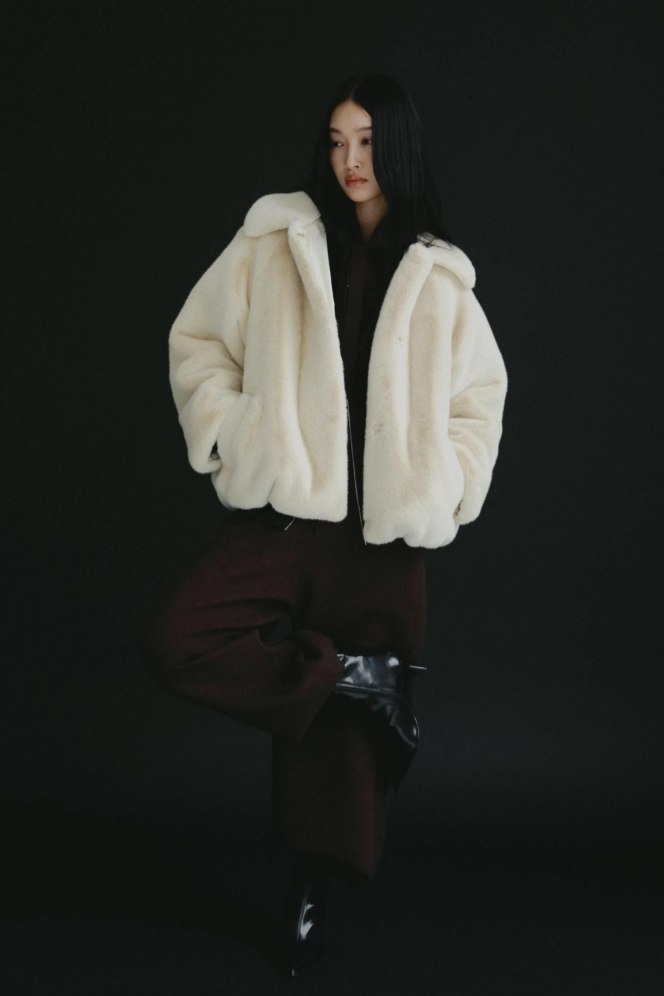 rielle riche Fur Coat(Ivory) ファーコートアイボリー ファーコート（アイボリー）