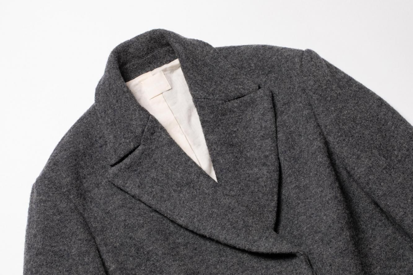 na.e グレー ジュ　ノーカラー　ウールジャケットコート ウールリバー ノーカラーコート / 23区 | ファッション通販