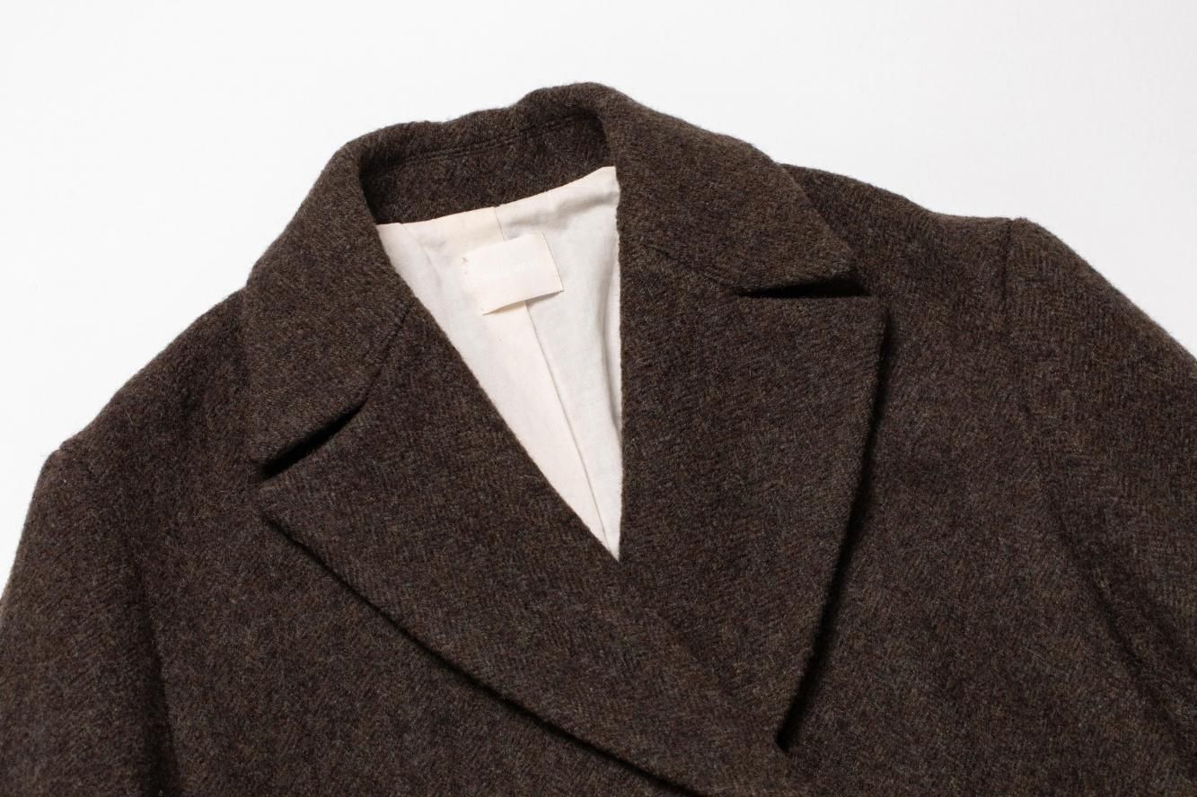 ウールジャケットコート（ブラウン）