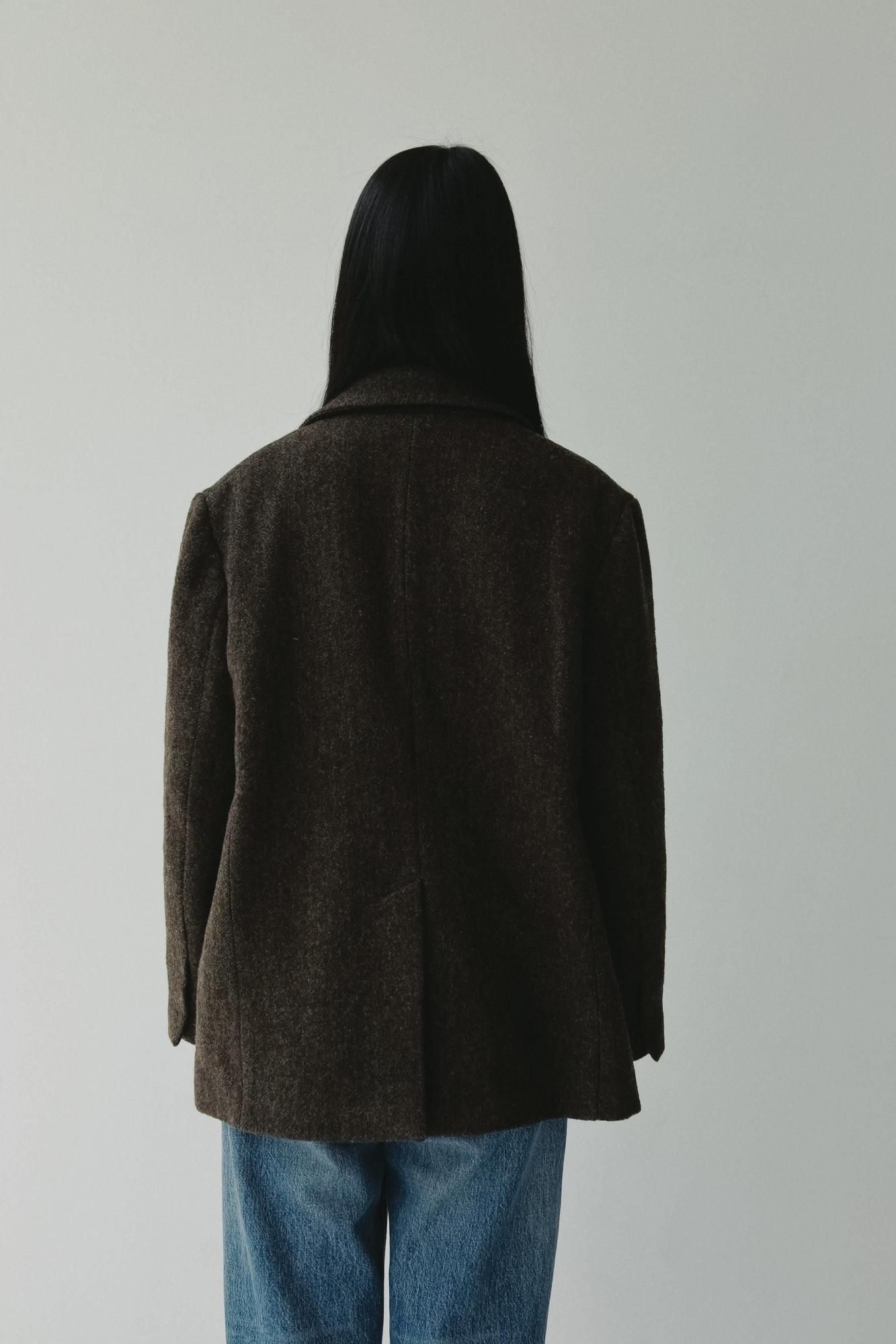 ウールジャケットコート（ブラウン）