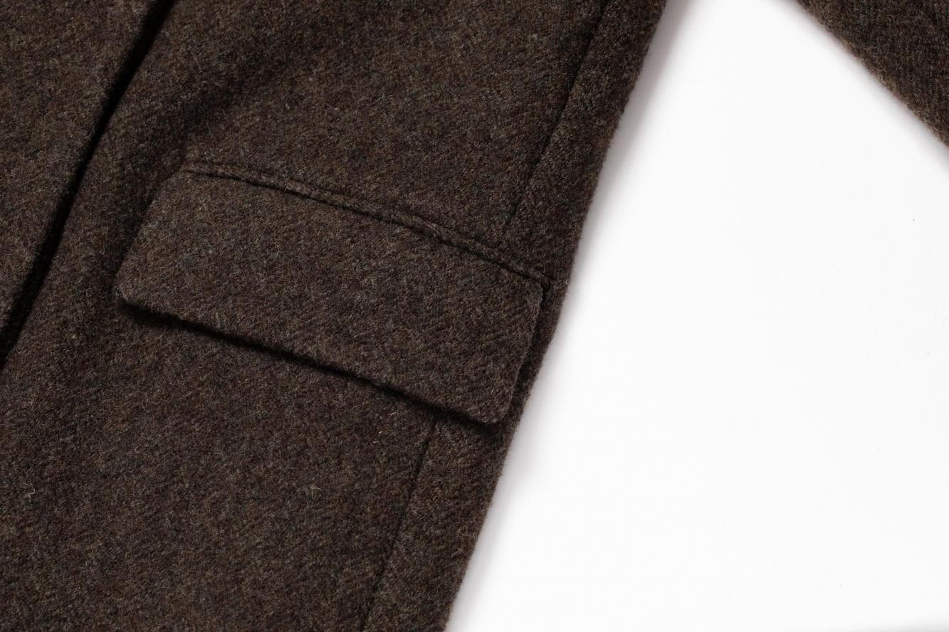 ウールジャケットコート（ブラウン）