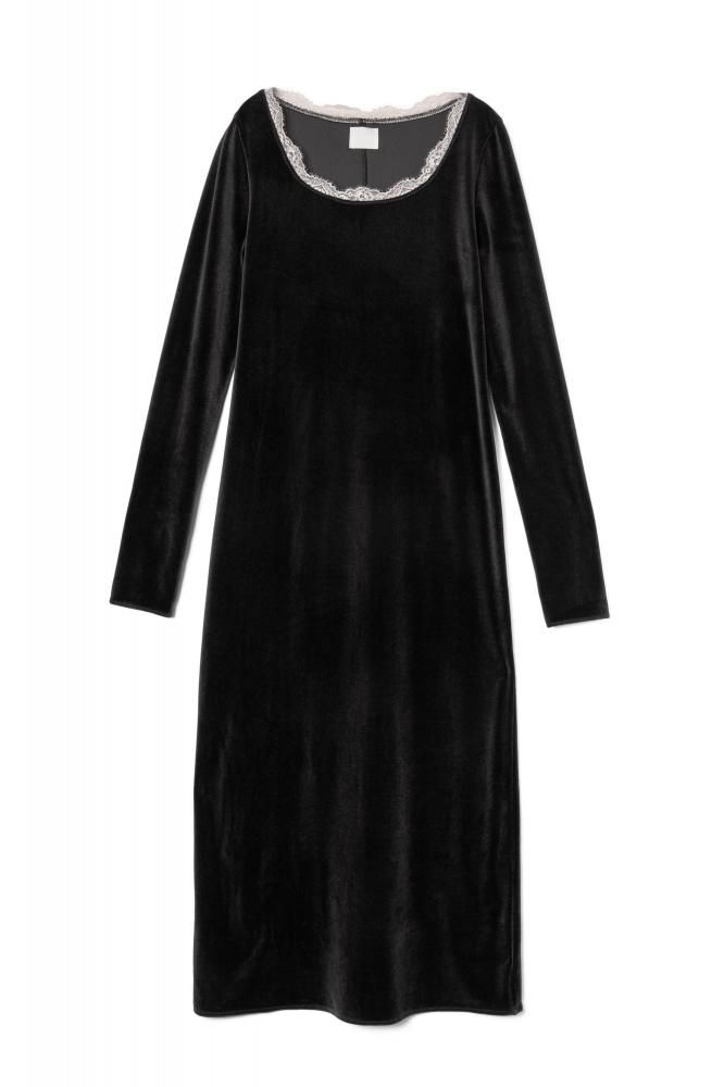 RIELLE riche - ͽVelour Long One-Piece(Black)