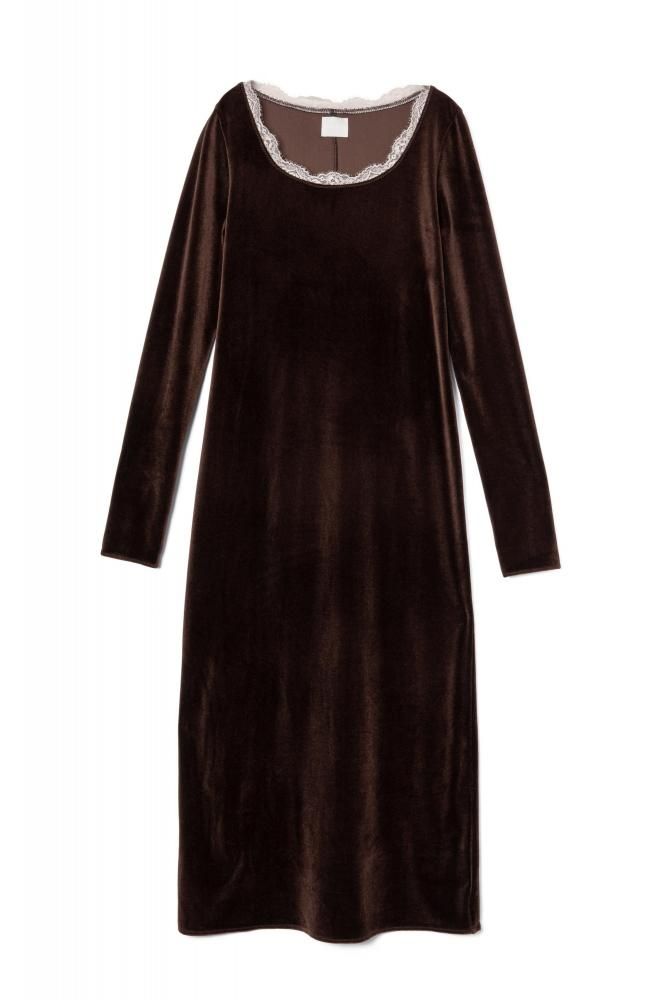 RIELLE riche - ͽVelour Long One-Piece(Brown)