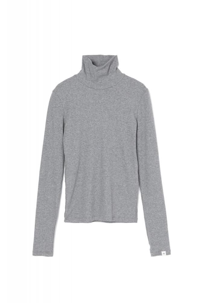 RIELLE riche - ͽSheer Turtleneck Tops(Gray)