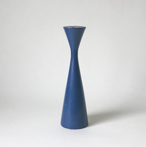 WOODEN CANDLE STAND | blue