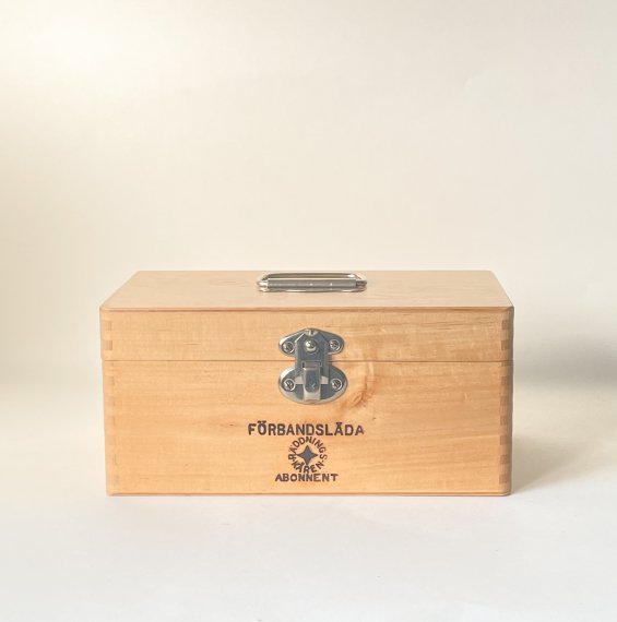 WOODEN FIRST AID BOX