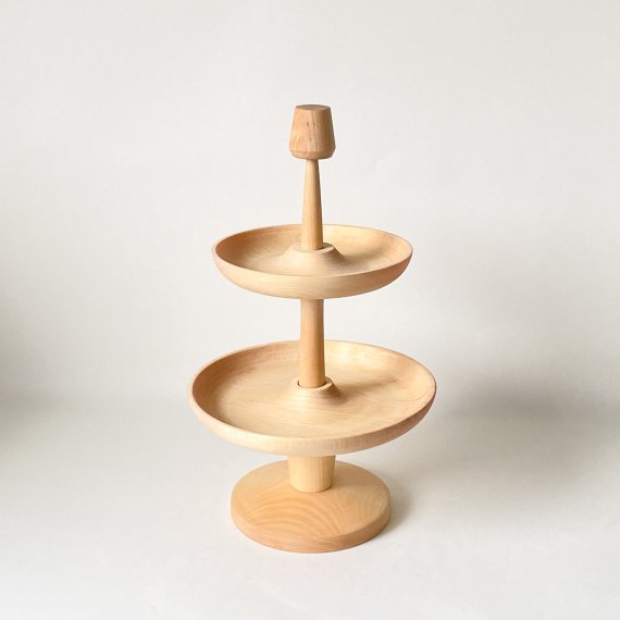 WOODEN PLATE + STAND | 2 