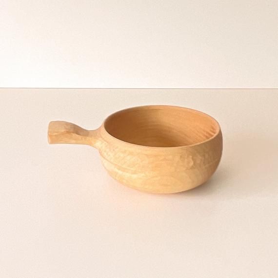 WOODEN BOWL with HANDLE