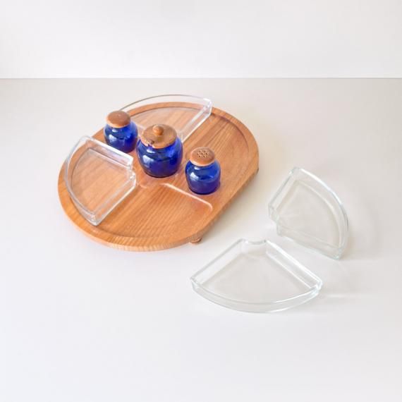 GLASS & CONDIMENT SET