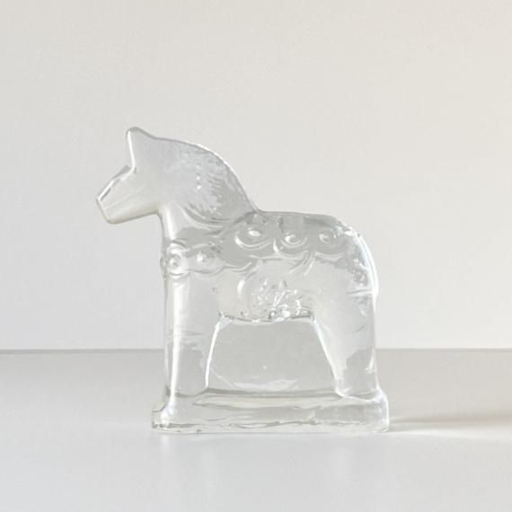 DALARNA HORSE in GLASS