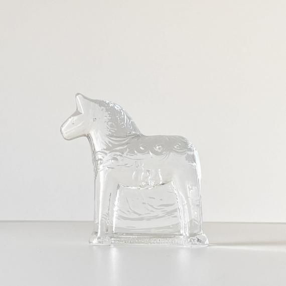 DALARNA HORSE in GLASS