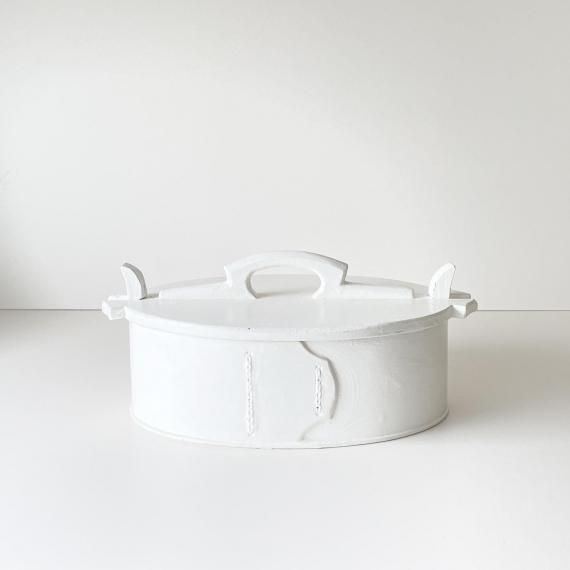 WOODEN BOX | oval white