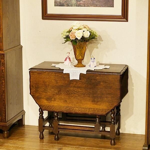 英国イギリスアンティーク家具 ゲートレッグテーブル オーク材総無垢 樫 楢 民芸 9430 Q S Antiques 英国イギリスアンティーク家具 ゲートレッグテーブル オーク材総無垢 樫 楢 民芸 9430 Q S Antiques