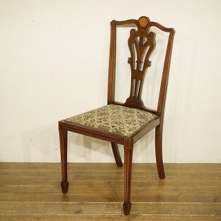 送料無料★英国アンティーク家具 1900年代 ヴィクトリアン チェア 椅子 象嵌 マホガニー材 A123
