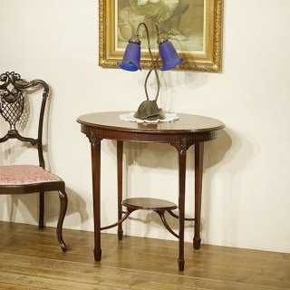英国イギリスアンティーク家具 オケージョナルテーブル ウインドウテーブル  花台 マホガニー材無垢 A466