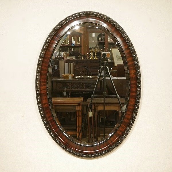 英国イギリスアンティーク家具 吊り鏡 ウォールミラー 壁掛け鏡 