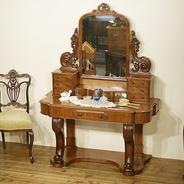 英国イギリスアンティーク家具 ダッチェスドレッシングテーブル 1890 