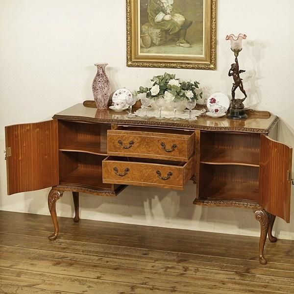 ルパンヒデロウ様☆管95☆イギリス製☆アンティーク☆アールヌーボー☆サイドボード SIDEBOARD - Q'S ANTIQUES