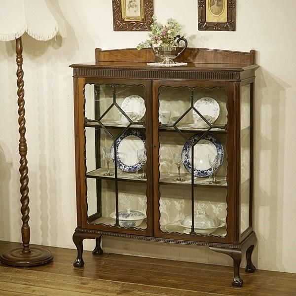 逆輸入 英国アンティーク家具 1910年 ディスプレイ エドワーディアン 西洋