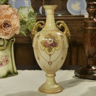 ѹ񥢥ƥ 1930ǯ ƥ١ S. Fielding Crown Devon Vase  Banff ⤵27cm ƫ S065