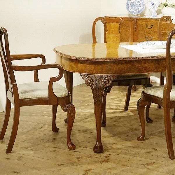 英国アンティーク家具 | ダイニング7点セット - Q'S ANTIQUES