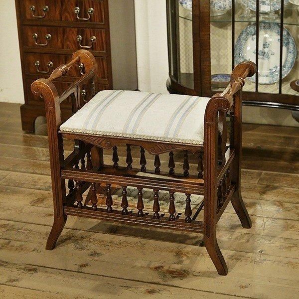 英国アンティーク ピアノスツール | 調節可能 - Q'S ANTIQUES 英国アンティーク ピアノスツール | 調節可能 - Q'S ANTIQUES