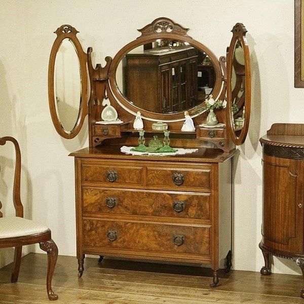 英国アンティーク家具 | 三面鏡ドレッサー - Q'S ANTIQUES 英国アンティーク家具 | 三面鏡ドレッサー - Q'S ANTIQUES
