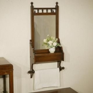 イギリス アンティーク 家具 ウォールミラー 壁付け鏡 店舗什器