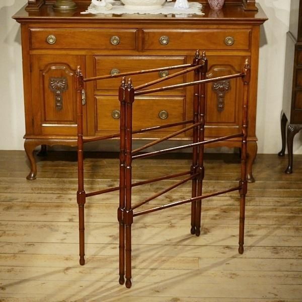 英国アンティーク タオルスタンド | マホガニー - Q'S ANTIQUES 英国アンティーク タオルスタンド | マホガニー - Q'S ANTIQUES