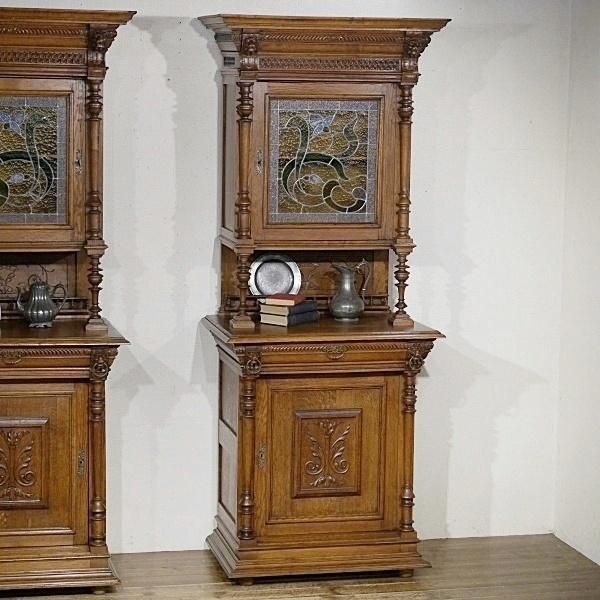 英国調 ステンドガラスキャビネット 全国配送設置無料 アンティーク調 オーク材 英国調 ステンドガラスキャビネット 全国配送設置無料 アンティーク調